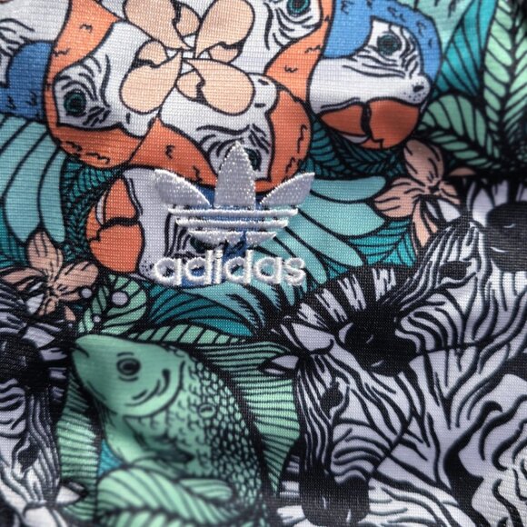 Adidas Tropical Parrot Print Zip-Up Track Jacket – Size Large (13–14) - Picture 4 of 5